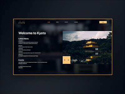 Kyoto - Web UI design japan kyoto minimal ui ux webdesign yellow