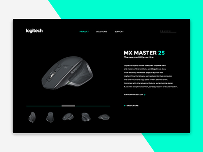 MX Master 2S dailyui design logitech minimal mouse oled product tech ui ux web