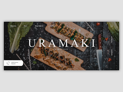 URAMAKI dailyui design flat food inspiration minimal sushi ui ux web website