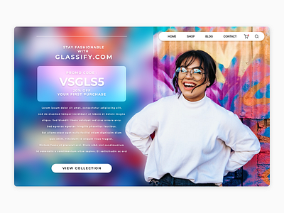 GLASSIFY blog design ecommerce minimal shope sunglasses ui ux