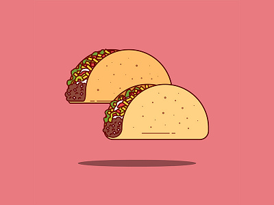 Tacos! food icon illustration illustrator mexican sticker tacos vector