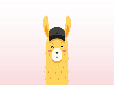 Tidama Llama cute digital drawing illustration llama sticker vector