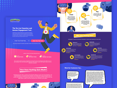 Web Design for HastagQuiz form UK design graphic design