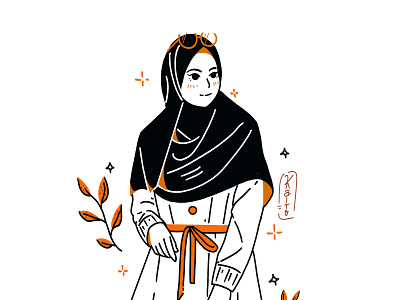 Minimalist Hijab Illustration design graphic design illstration illustration minimalist outline