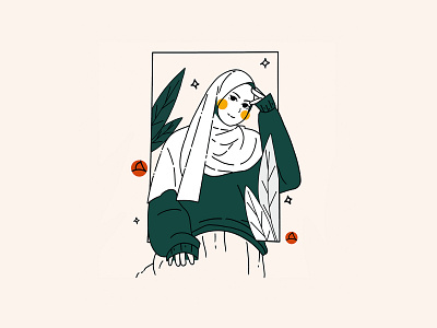 Minimalist Hijab Illustrations branding design graphic design illustration minimalist outline ui