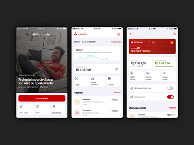 Santander Concept App app design ui ux