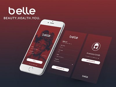 Daily UI #001 app beauty belle dailyui login register signup system