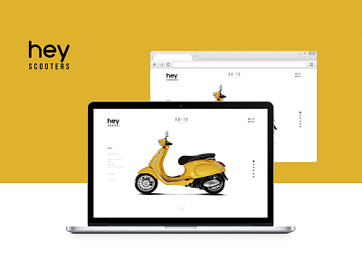 Daily UI #003 dailyui landing minimalism page scooter yellow