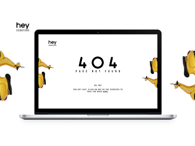 Daily UI #008 404 dailyui error minimalism page scooter yellow