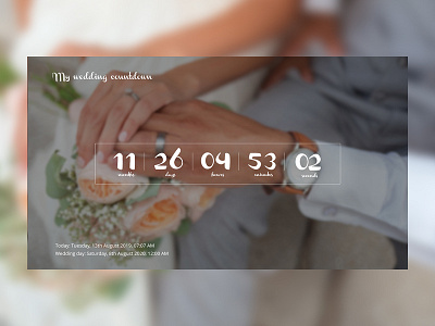 Daily UI #014 countdown time wedding