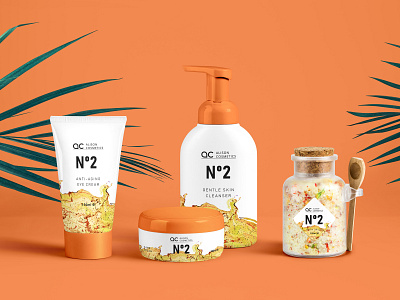 Orange Composition beauty branding cosmetics design orange package packagedesign personal project summer vibes