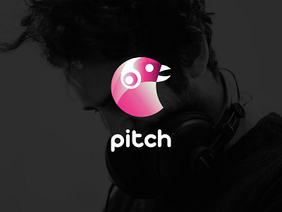 Daily Logo Challenge | #009 Pitch Music Streaming Logo bird bird logo challenge dailylogochallange design logo a day magenta music music app streaming