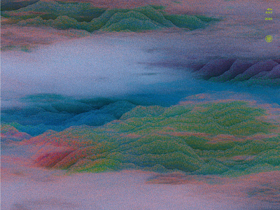 岚 The mist over mountains. 3d c4d chinese illustration noise octane render