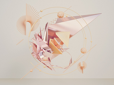 Back to Basic abstract c4d pink