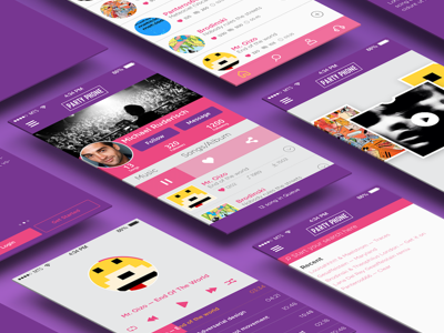 Party Phone brand color experience interface purple theme user