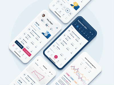 TrainingPeaks Redesign II app calendar chart clean cycling design flat interface ios iphone mobile redesign running sport sports swimming training trophy ui ux