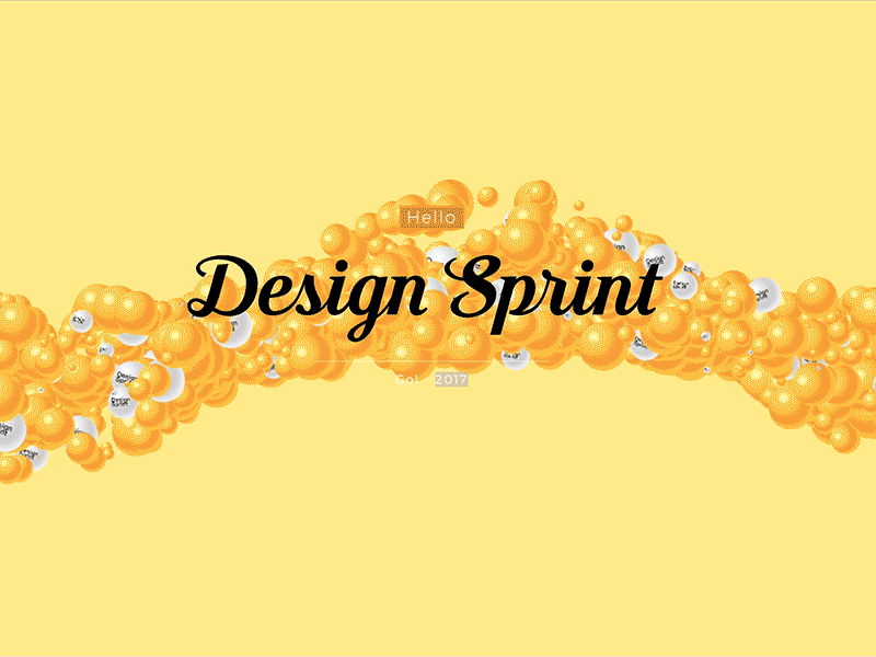 DesignSprint Website ball cute page wave yellow