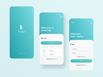 Tapp - Sign up & Log in concept