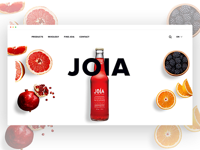 JOIA soda drinks debuts drink soda ui ux web