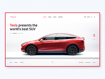Tesla Model X. UI redesign concept branding car color design fashoin interaction interaction design interface invite logo screen tesla typography ui ux web
