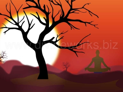 Yoga Man Vector Illustration