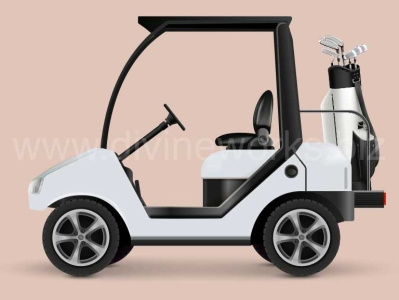 Golf Car Vector Illustration adobe illustrator golf caddy car vector golf car vector golf car vector illustration golf club graphic design illustration vector art vector graphic vector illustration