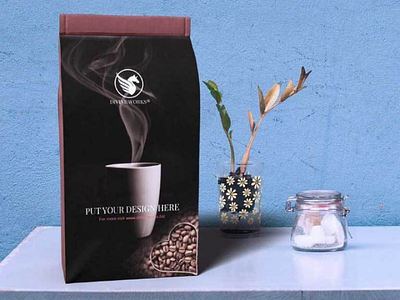 Free Coffee Packaging Mockup at Divine Works freemockups graphicdesign mockup psd