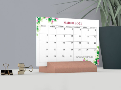 Desk Calendar Mockup