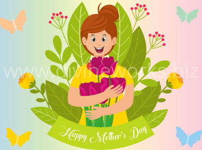 Free Mother s Day Vector Illustration adobe illustrator graphic design illustration vector art vector graphic vector illustration