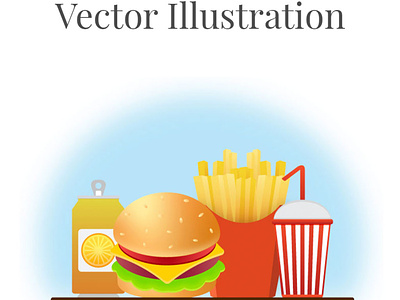 Free Fast Food Vector Illustration adobe illustrator graphic design illustration vector illustration