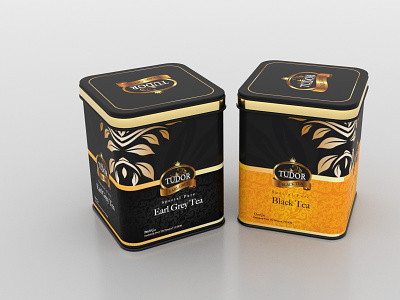 Tudor Tea Packaging Design adobe illustrator adobe photoshop branding design mockup psd vector illustration