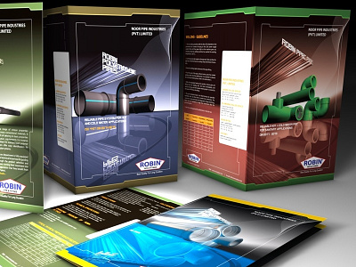 Brochure Design 3d renderings brochure design mockup pipes