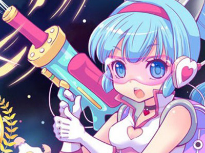 Learn Anime Illustration: Space Girl anime beautiful girl gun illustration learning illustration space girl