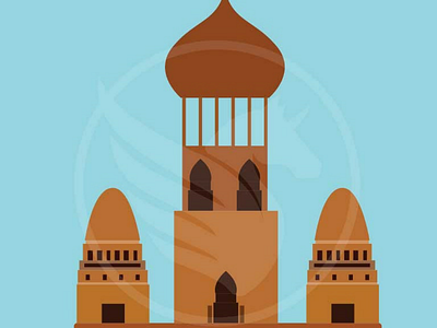 Download Free Arabic Style Building Vector Illustration vectorillustrations