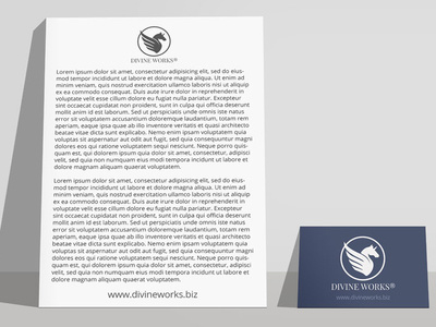 Letterhead With Business Card Mockup