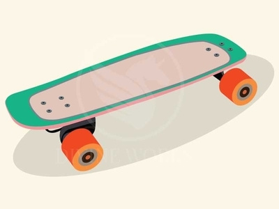 skateboard template clipart