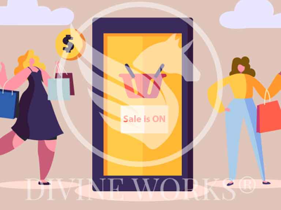 Free Mobile Online Shopping Vector Illustration By Divine Works On