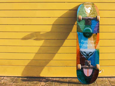 Free Skateboard Mockup