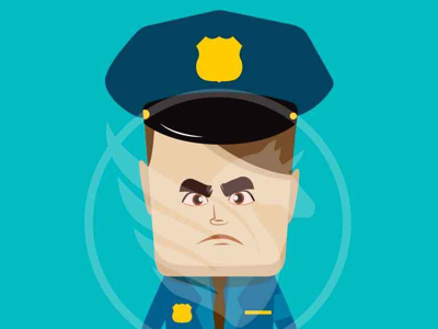 Free Adobe Illustrator Angry Policeman Vector Illustration adobe illustrator graphic design vector illustration