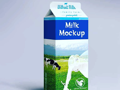 Free Milk Packaging Mockup adobe photoshop free graphic design mockup packaging psd
