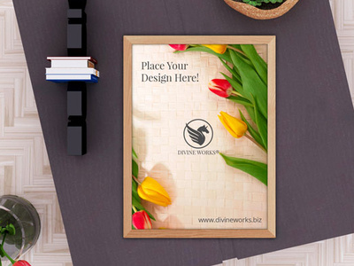 Wooden Picture Frame Mockup adobe photoshop frame mockup free mockups free psd mockup presentation mockup psd mockup template picture frame mockups wooden frame mockup