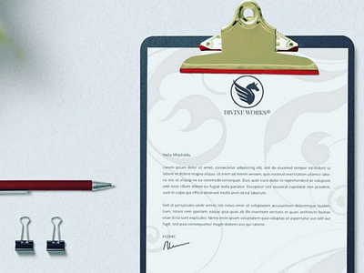 Clipboard Letterhead Mockup Free PSD