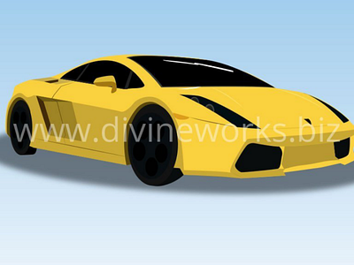 Free Lamborghini Vector Drawing adobe illustrator graphic design vector drawing vector illustration