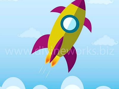 Free Adobe Illustrator Rocket Launch Vector Illustration adobe illustrator graphic design vector illustration