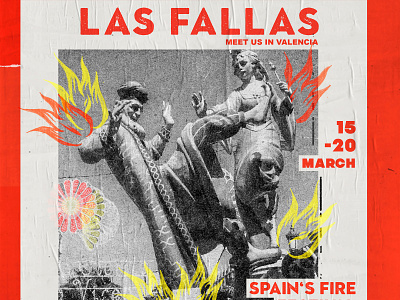 Las Fallas 2018 design editorial art editorial design festival festival poster graphic design illustration poster poster art travel