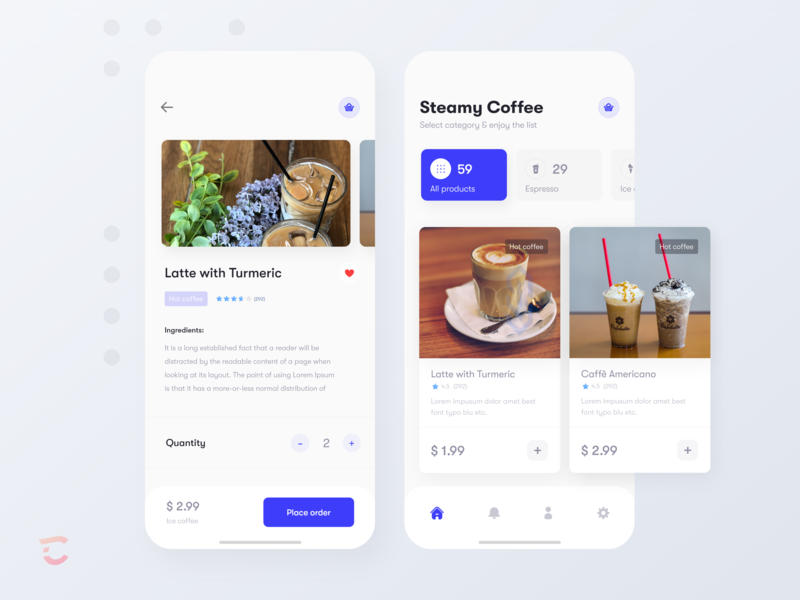 Coffee shop app by Creative Toast on Dribbble