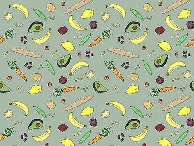 Food pattern illustration pattern