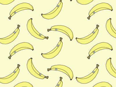 Going bananas? banan illustration pattern