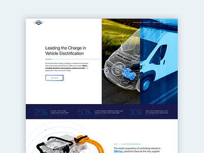 Electrification Microsite automotive electrification homepage design microsite