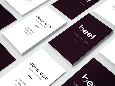 Beet Visual Identity analytics automotive businesscarddesign logo manufacturing minimalist visual identity